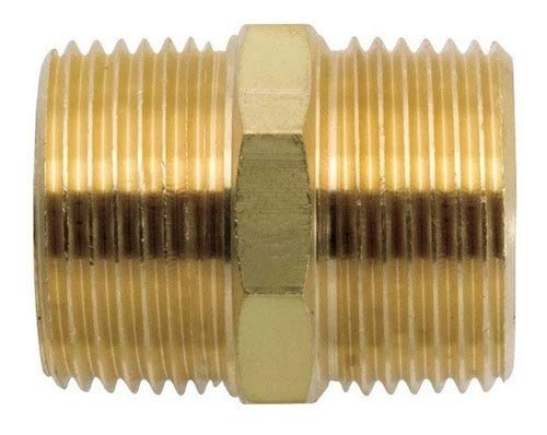 Niple Duplo Conexão Latão 1/2 Npt Instalação Gás Gn Glp