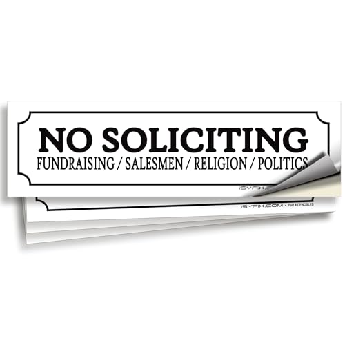 Autocollants No Soliciting pour maison et entreprise idéal vitre et porte