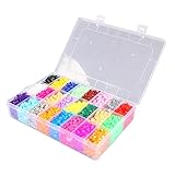 Yinhing Set di 24 Perline Colorate Kit di Perline da 5 Mm con Pannelli Forati Artigianato d'arte, Giocattoli per Bambini Divertenti Progetti Fai-da-te per Migliorare l'immaginazione e le capacità