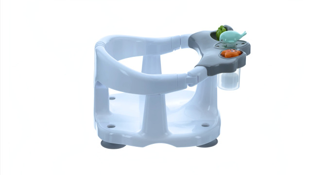 Siège De Bain Pour Bébé Avec 4 Ventouses Supporte Jusqu'à 30kg Anti-dérapant Ave