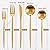Matte Gold Silverware Set for 4, IBIILII JEFF 20 Pieces Stainless Steel Flatware Set?Kitchen Utensil Set, Tableware Cutlery Set, Knife Spoons And Forks Set, Satin Finished Polished & Dishwasher Safe