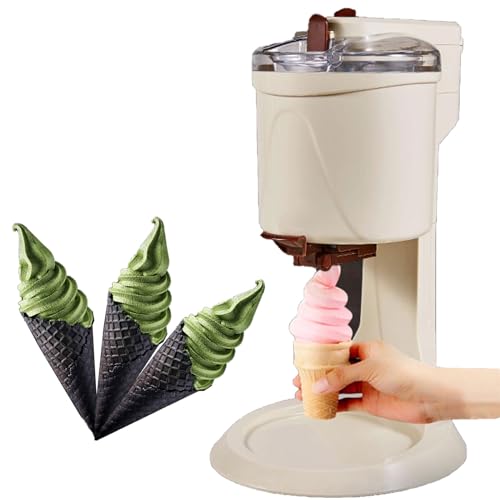 Soft Serve Ice Cream Maker, Ice Cream Machine for Home, Soft Whip Ice Cream Machine with 1L Capacity, Fruit Yogurt Freezing Sorbet Ice Cream Machine，Easy To Clean, for DIY Kitchen