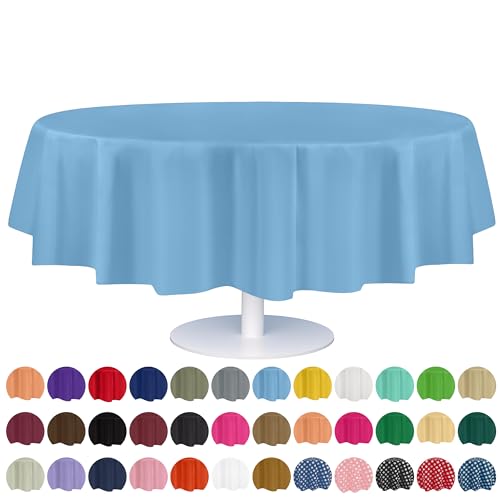 Grandipity 12 Pack Premium Disposable Plastic Tablecloth 84