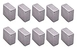 10 Stück GEO-VERSAND 10 x Neodymmagnet für Filmdosen - Extra Stark, silber, 10 x 10 x 5 mm, 11117