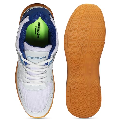 Image of Liberty Freedom S.Blue & White Tennis Shoes for Men - Memory Foam Lace-Up