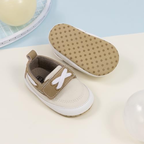 Image of Infant Baby Boys Girls Canvas Sneaker Toddler Slip On Anti Skid Newborn First Walkers Candy Shoes for 0-18 Months