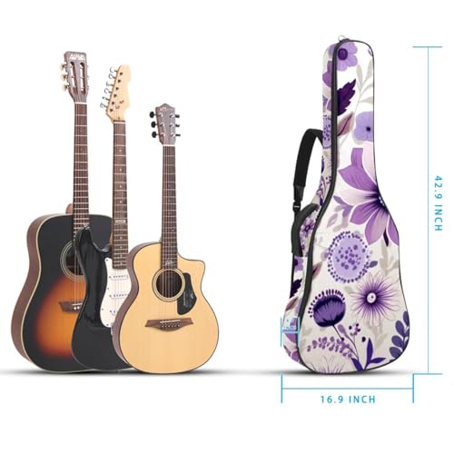 Étui guitare acoustique 101.6 cm - Housse violette imperméable