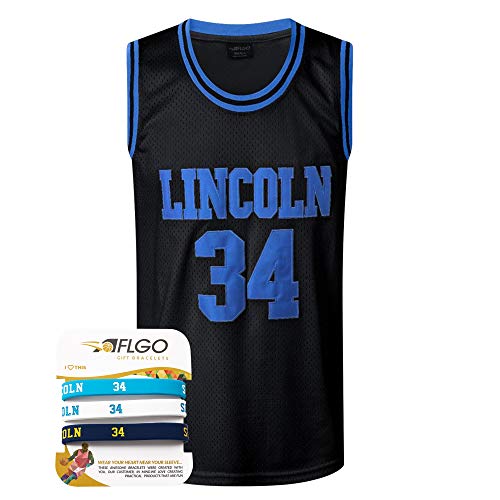AFLGO Jesus Shuttlesworth #34 Lincoln High School Stitched Basketball Jersey (Small, Black)