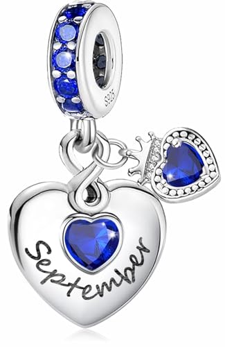Birthstone Charms for Bracelets and Necklaces S925 Sterling Silver Charm Bead For Family Birthday Women Jewelry Present