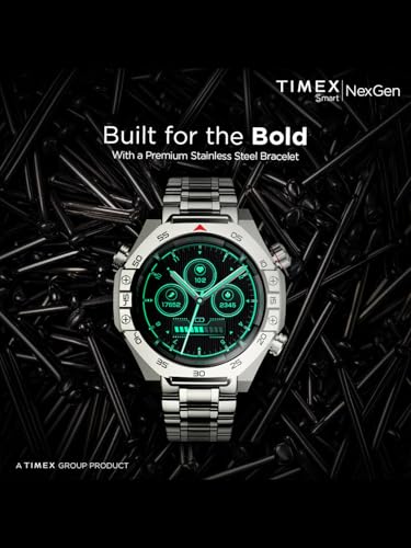 Image of TIMEX Smart NexGen 1.43 inch(3.6cm) AMOLED Display with Functional Crown and BT Calling Smartwatch for Unisex - TWTXW701T
