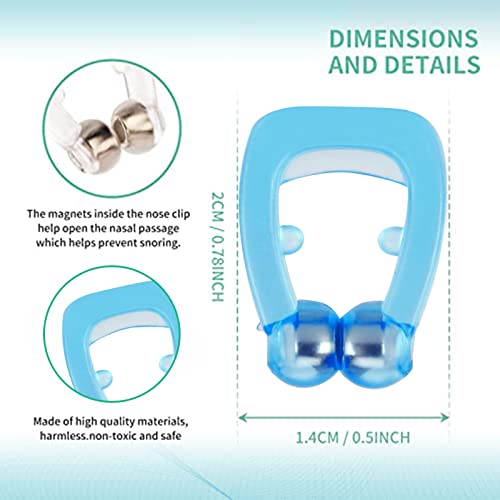 Snore Stopper Anti Snoring Devices Silicone Magnetic Anti Snoring Nose Clip, Help Stop Snoring, Quieter Restful Sleep (Blue-4Pcs) #TOP1