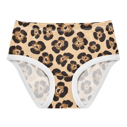 Pattern Girls Underwear Toddlers 2t Cotton Little Girl Panties Black Tan Leopard Spots Beige Briefs Underpants