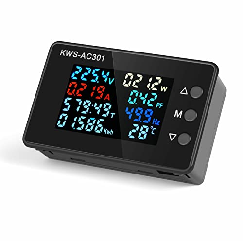hobbyant KWS-AC301 電圧計電流計AC 50-300V電力エネルギーメーターLEDデジタルAC電力計電気メーター0-100A(タイプ:ac301l-100a485)(1つ)