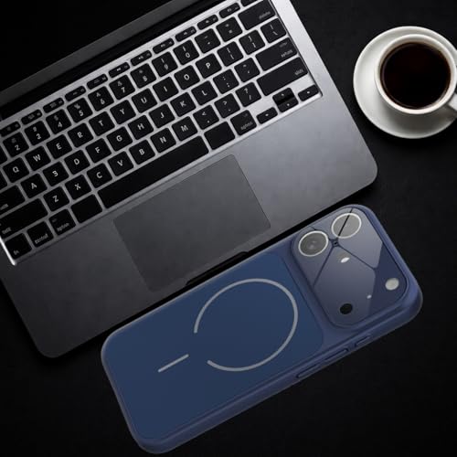 Image of SHINESTAR iPhone 16 Case - Premium Shockproof Protective Cover, Wireless Charging Compatible, Slim & Durable Luxury Back Cover with Camera Protection (Blue)