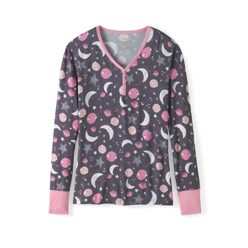 Image of Little Sleepies Womens Pajama Top, Viscose from Bamboo, Henley Button Up Nursing PJs, Family Matching Pajamas for Women Set