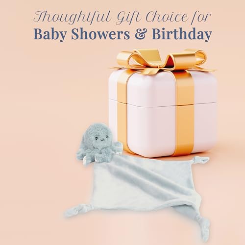 Image of MON AMI Oda The Octopus Plush Lovey for Babies | 13.5-Inch Knotted Security Blanket for Newborns | Soft & Cuddly Baby Lovey