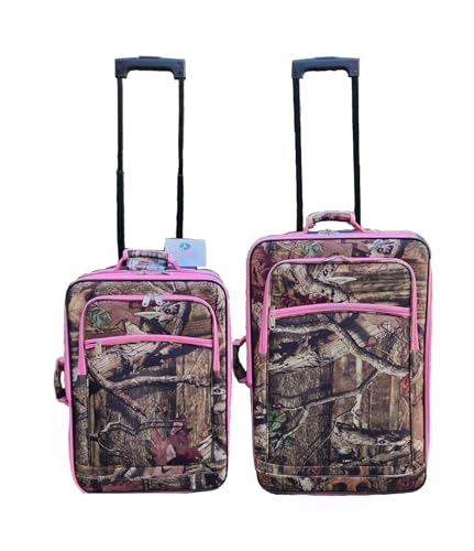 EXPLORER 2 pcs luggage sets Fashion Softside Upright Expandable Wheel Telescopic Handle Camouflage