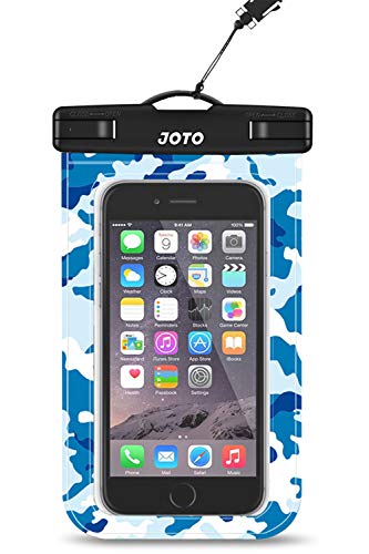 Joto Universal Waterproof Phone Pouch Cellphone Dry Bag Case For Iphone 14 13 12 11 Pro Max Mini Xs Xr X 8 7 6S Plus Se, Galaxy S21 S20 S10 Plus Note 10+ 9, Pixel 4 Xl Up To 7"-Camoblue #TOP7