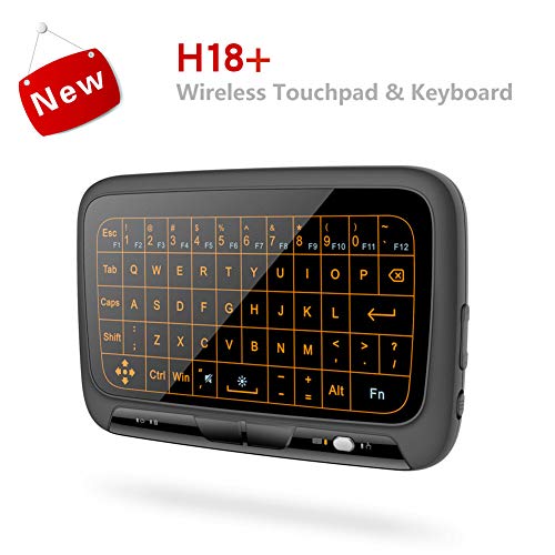 Preisvergleich Produktbild CAPTIANKN H18 + 2.4GHz Mini Backlit Keyboard, Wireless Full Touchpad Air Remote