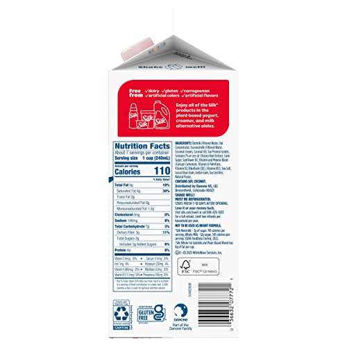 Silk Nextmilk, Whole Fat Milk Alternative, Oat Milk And Plant-Based Blend, Dairy-Free, 59 Oz. #TOP6
