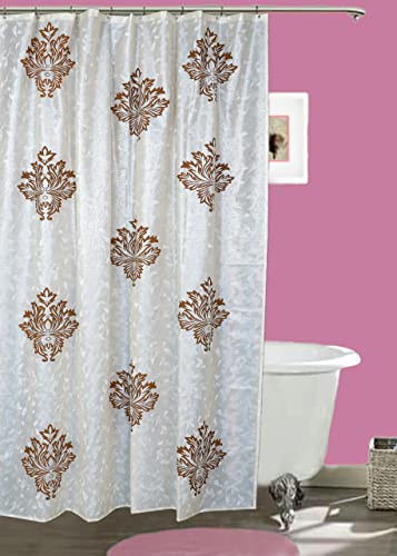 Image of Feelings Shower Curtain PVC Waterproof Curtain for Shower 7 Feet with 8 Hook - 54 x 84 Inch Printed Shower Curtain (Pattern - H)