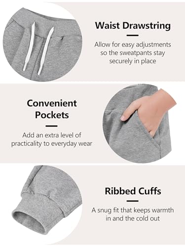 Resinta 4 Pack Girls' and Toddler Sweatpants Kids Active Jogger Pants Girls Casual Pull On Pants with Drawstring Pockets - Image 5