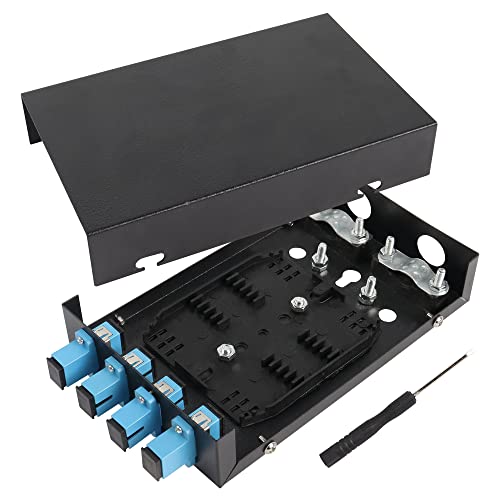 PNGKNYOCN 4 Port Fiber Optical Terminal Junction Box,Compact Size No Burr Pigtail Termination Box Fiber Optic Junction Box