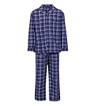 Champion Mens Cambridge Brushed Cotton Check Pyjamas - Navy Blue - 5Xl