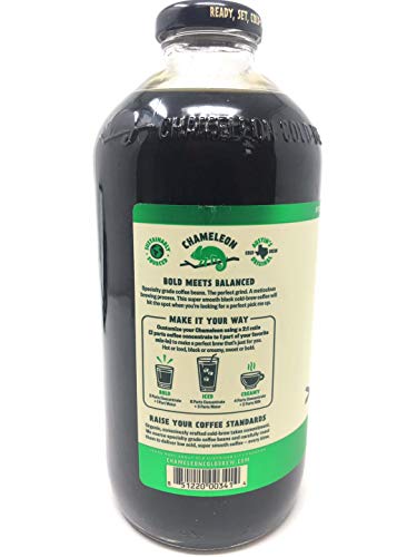 Chameleon Cold-Brew Organic Coffee Concentrate, Black, 32 oz