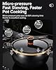 Twisting Handle Pot, 8L Micro Pressure Cooker, Non Stick Stewpot with Locking Lid, Large Capacity Soup Stockpot for Gas Induction Stove, Low Press Safety Valve, Fast Cooking Cookware(Orange) #4