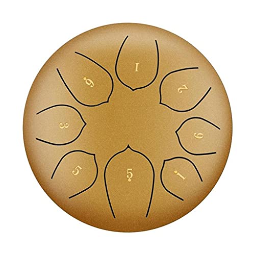 Tambor de Lengua de Acero de 6 Pulgadas, Tambor de Lengua de 8 Tonos, Tanque de Tambor de Mano con Baquetas, Bolsa de Transporte, Accesorios de percusión, Regalo (Amarillo)