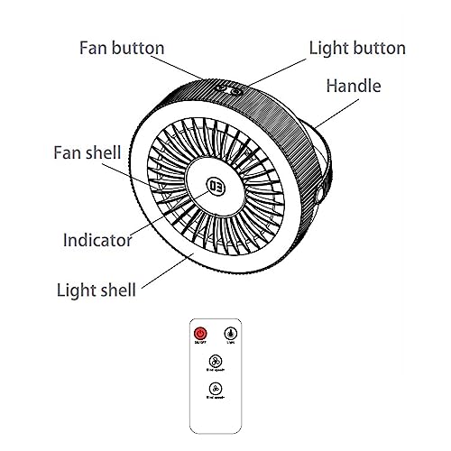 Ventilador de mesa para dormitorio y terraza con batería recargable 7