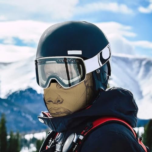 Balaclava para Hombres y Mujeres - Máscara de Esquí Dibujada a Mano, Cubreboca Integral para Ciclismo, Protección contra el Viento y el Frío, Reutilizable y Secado Rápido miniatura 5