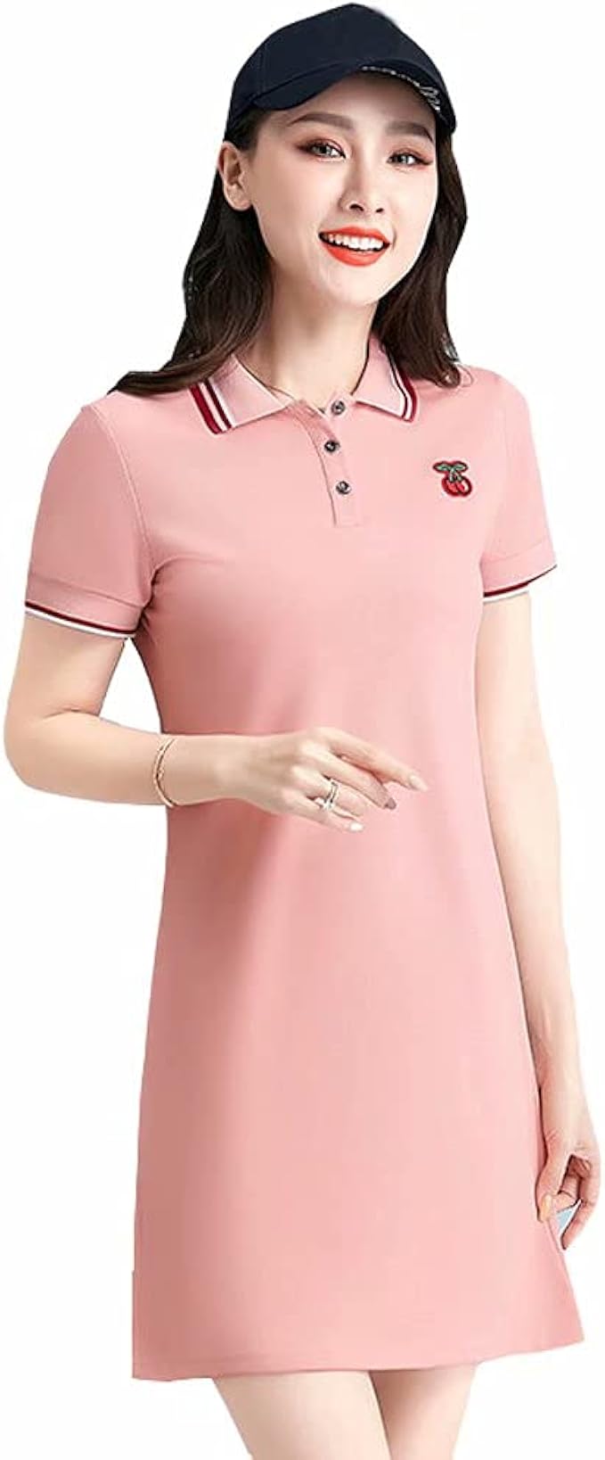 Amazon Co Jp Tenflow ゴルフウェア レディース ワンピース ゴルフ テニスウェア 半袖 ゴルフドレス スポーツウェア Tシャツ チェリー 夏 ゴルフ用品 通気 吸汗 女性用 服 ファッション小物