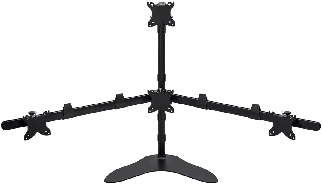 Monoprice Quad Monitor Pyramid Free Standing Desk Mount 1534; - 3034;