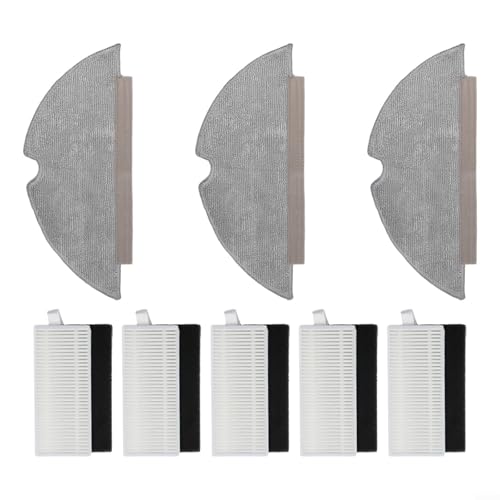 5pcs Filters With 3pcs Mop Cloths For Replacement Kit Accessories Vacuum Cleaner Mop Cloths Accessories