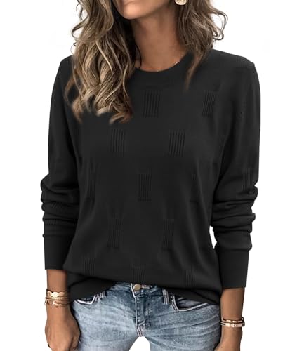Image of ATHMILE Womens Sweaters Knit Long Sleeve Pullover Tops Trendy Dressy Business Casual Winter Clothes Outfit Fashion 2025
