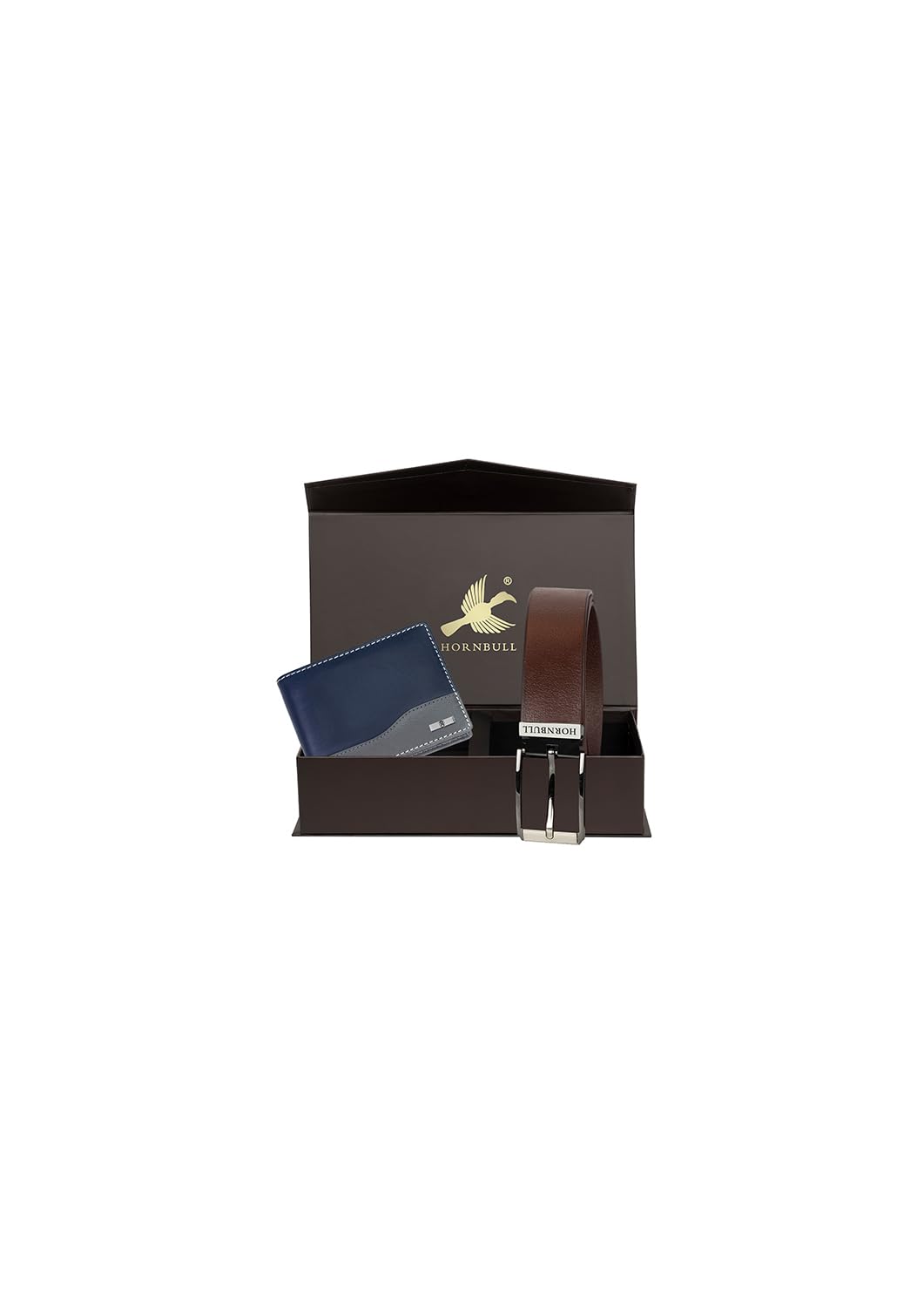 hornbull Men's Leather Combo Navy Wallet and Brown Belt Gift Set | RFID Protected Gift Hamper for Men 92115-picture-37