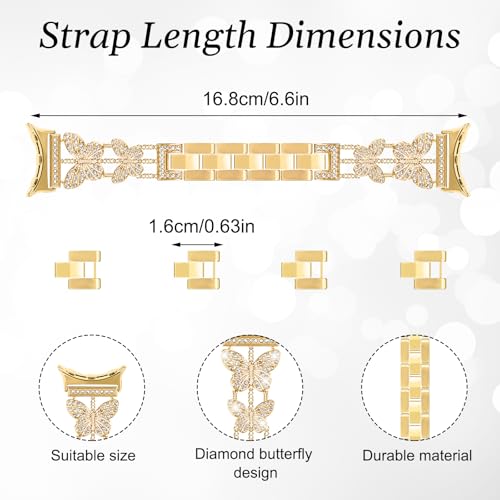 Correa metálica Bling para Google Pixel Watch 3 41mm miniatura 5