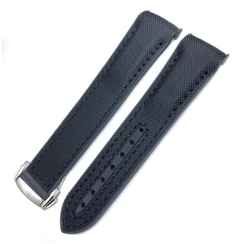 Bracelet de montre en cuir de vachette et composite pour Omega 20-22mm