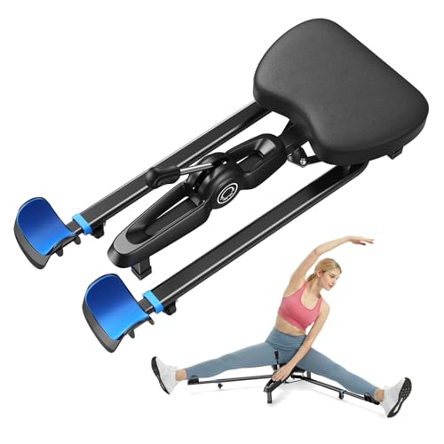 MERACH Split Machine, Stretching Equipment for Flexibility, 180° Leg Stretcher with 6-Level Length Adjustment & Comfortable Pad, Home Stretch Machine for Dance, Gymnastics, 300lbs Capacity (Black)