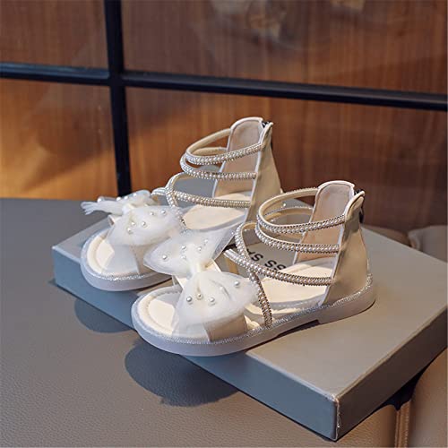 Girls Mary Jane Shoes Lace Bow Sandals Ballet Flat Pearls Mary Jane Wedding Ankle Strap Summer Dress 𝗣a𝐫𝐭y Shoes2