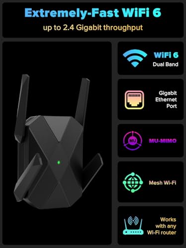2026 AX3000 WiFi 6 Extender, WiFi Extender Signal Booster - image 2