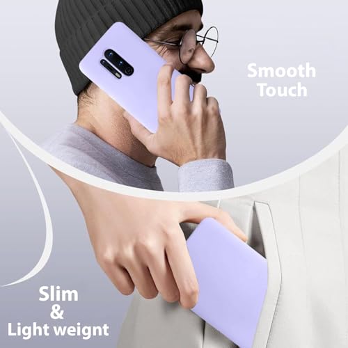 Image of LIRAMARK Liquid Silicone Soft Back Cover Case for OnePlus 8 Pro / 1+8 Pro (Lavender)