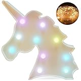 iefoah Colorful Unicorn Light Marquee Unicorn Decorative Signs Unicorn Shaped Battery Operated Night Lamp for Wall Home Bedroom Party Theme Supplies Decorations Girls Kids Birthday Gifts