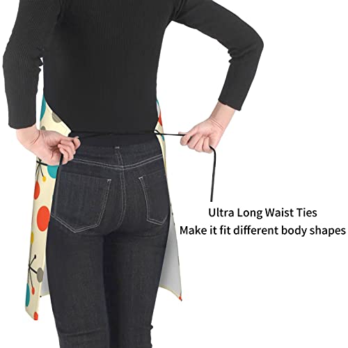 Aprons For Women Men Chef Birthday Christmas Gifts Mid Century Fifties Modern Atomic Retro Colors Kitchen Apron Cooking Baking Bbq #TOP2