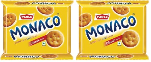 Image of Parle Manaco Crispy Light Salty Snack Classic Regular, 185.6g /232g(Weight May Vary) (Pack of 2)