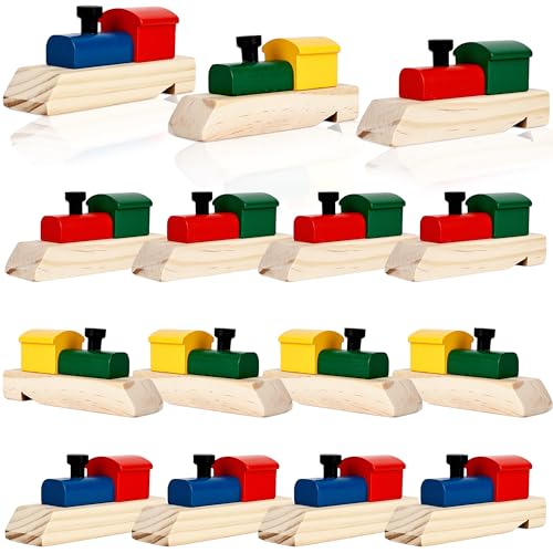 Hoarost 15 Pcs Wooden Train Whistles Wood Conductor Whistle Noise Maker Toys for Birthday Train Themed Party Favors Gift Bag Fillers Cheering Prop