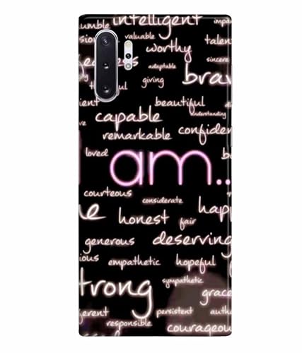 Image of Printed Hard Back Case Cover & Compatible for Samsung Galaxy Note 10 Plus /Samsung Galaxy Note 10 Pro | Motivation Quotes (Multicolor) - D1190