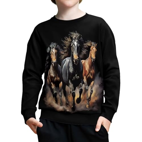 Girls Boys Sweatshirt Trendy Pullover Tops Kids Comfy Sweaters Fall Outfit 6-14 Years Old Kids Athletic Clothing